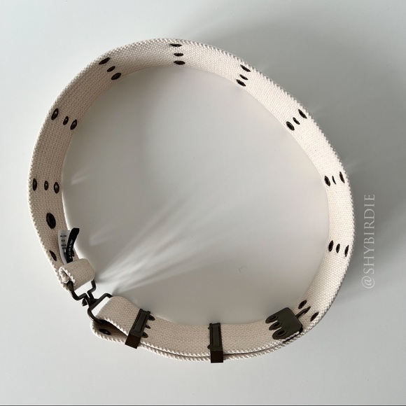 NEW J.Crew Belt - Wide Woven Fabric & Brass Rivets - Picture 3 of 10